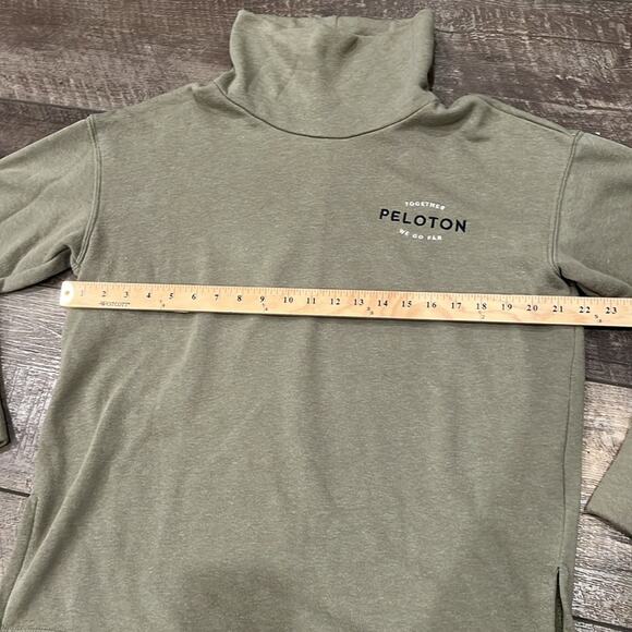 Peloton Women's Funnel Neck Pullover Olive Green Size M - Picture 6 of 10